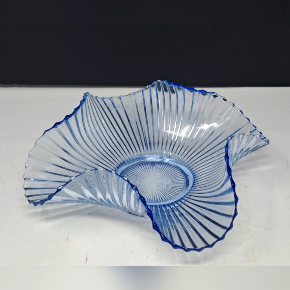 Vintage Mermaid Folded Tail Opalescent Dish